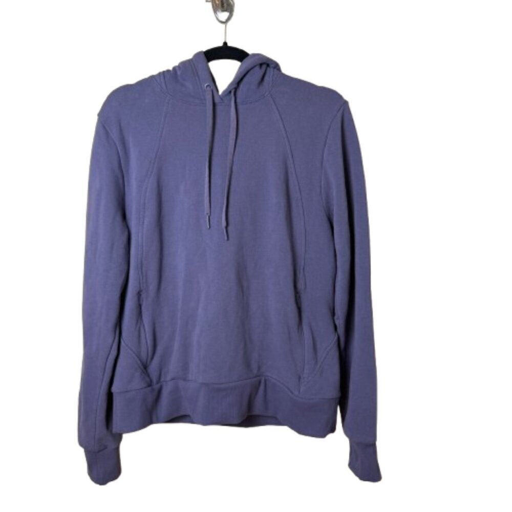 ATHLETA Sundown Hoodie with front pockets Dusty Purple Blue Size Medium